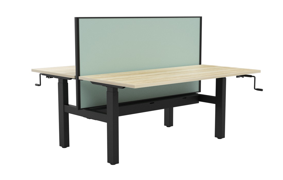 Agile Winder Height Adj Desk Double Sided with Studio 50 Screen